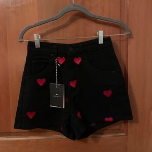 Lazy Oaf Hearts High Waisted Shorts